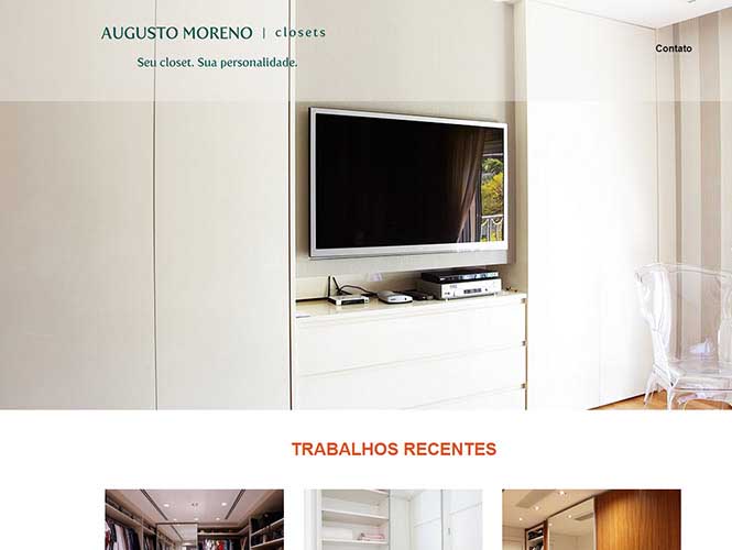 Trecho da página home
