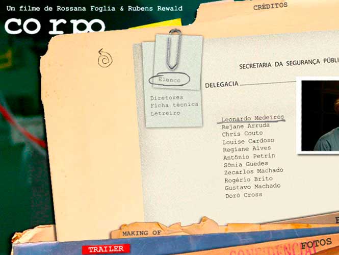 Trecho da página home